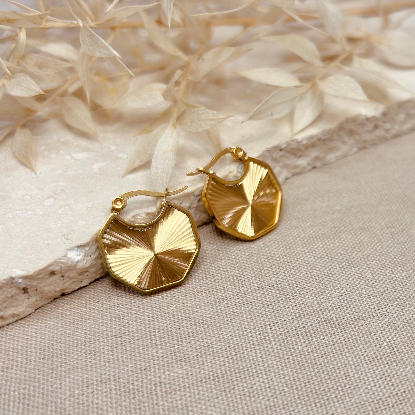 Everyday Sunrise Hexagon Hoops