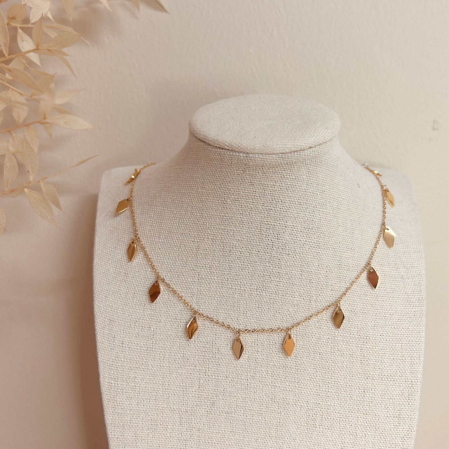 Everyday Gold Diamond Drop Necklace