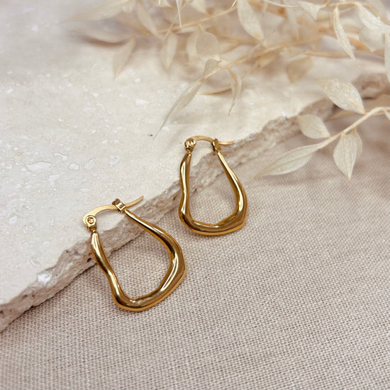 Everyday Abstract Hoop Earrings